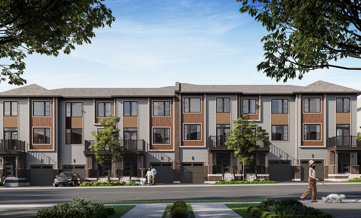 Artist rendering of Pine townhome in The Heights of Harmony