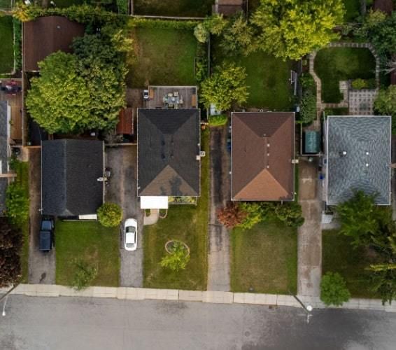 Houses on a residential street